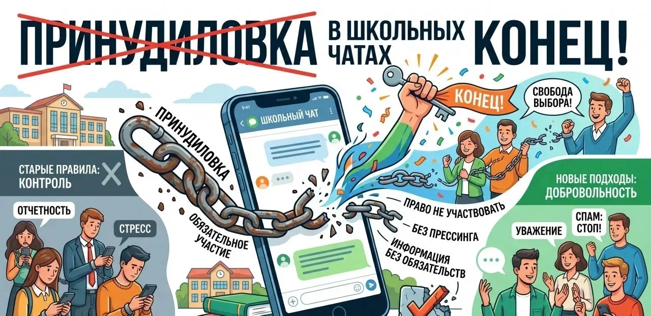 Принудиловке в школьных чатах пришел конец?! 📱

👉 Читайте ЗДЕСЬ 👈