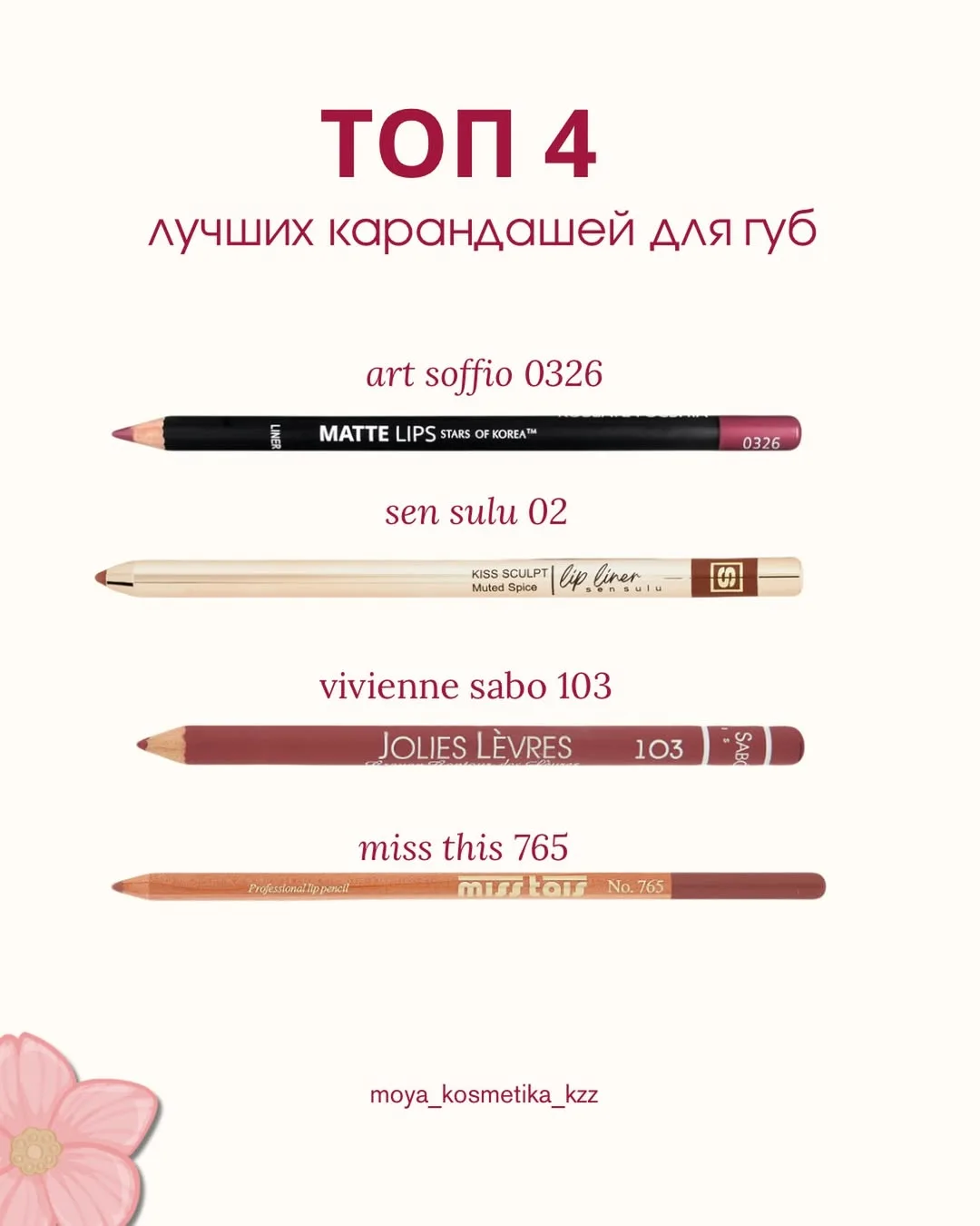 ТОПОВЫЕ КАРАНДАШИ ДЛЯ ВАШИХ ГУБ 💄 Собрали для вас лучшие варианты — под любой бюджет и результат:  •