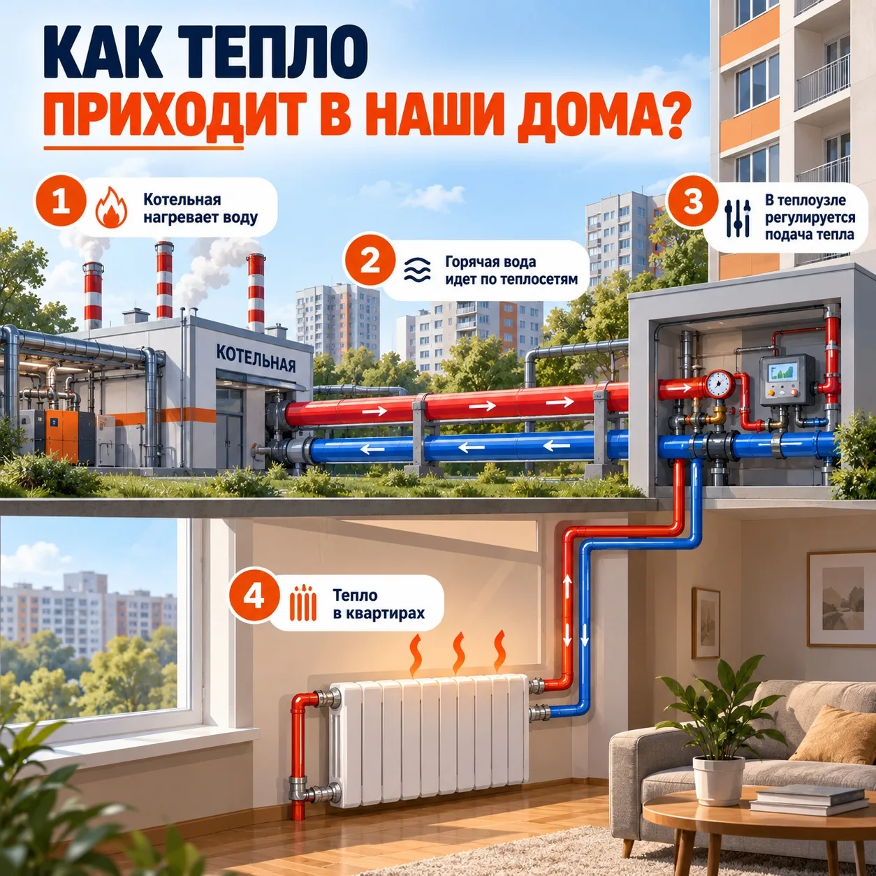 Как тепло приходит в наши дома?