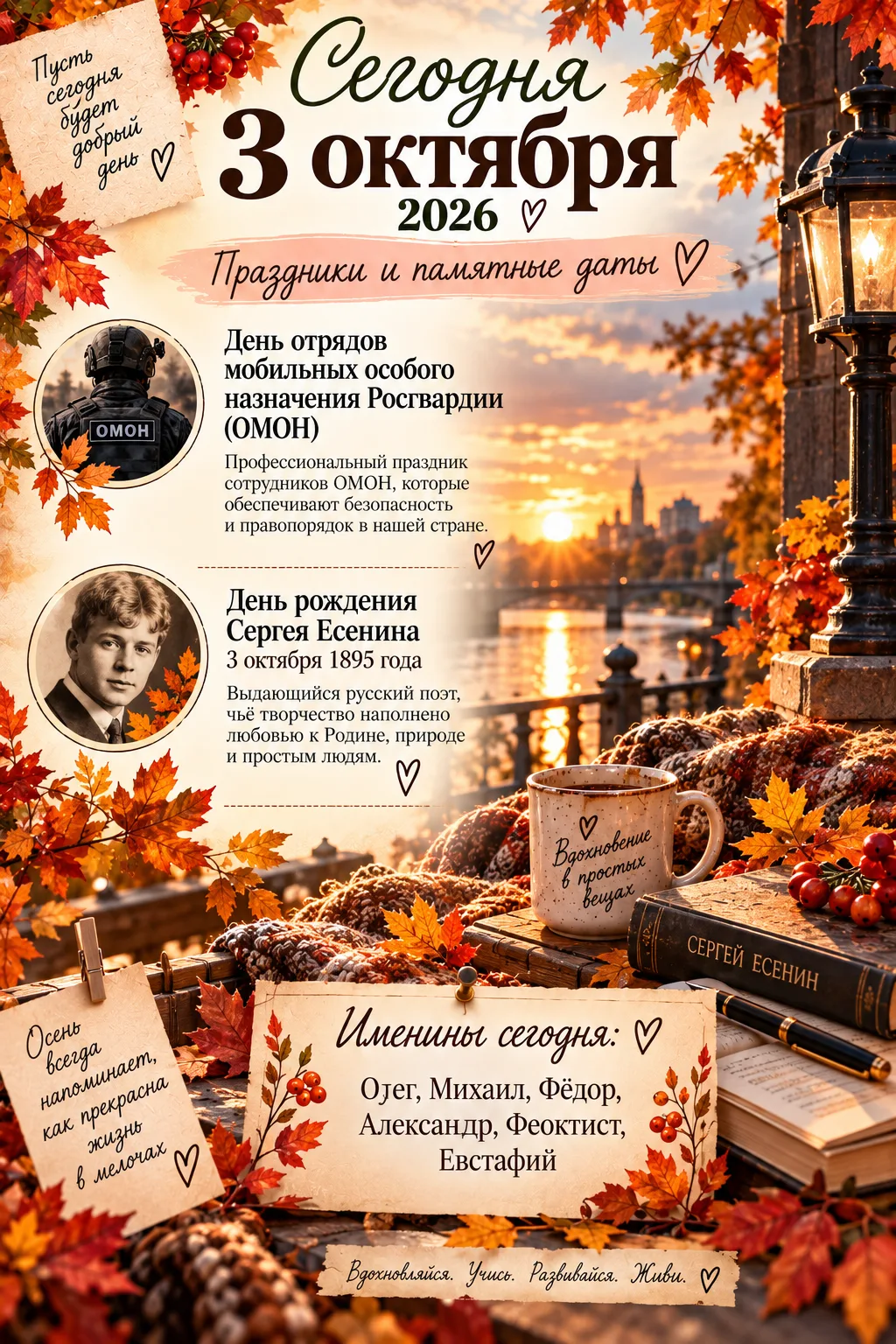 Праздники и именины🍁🍂🍁