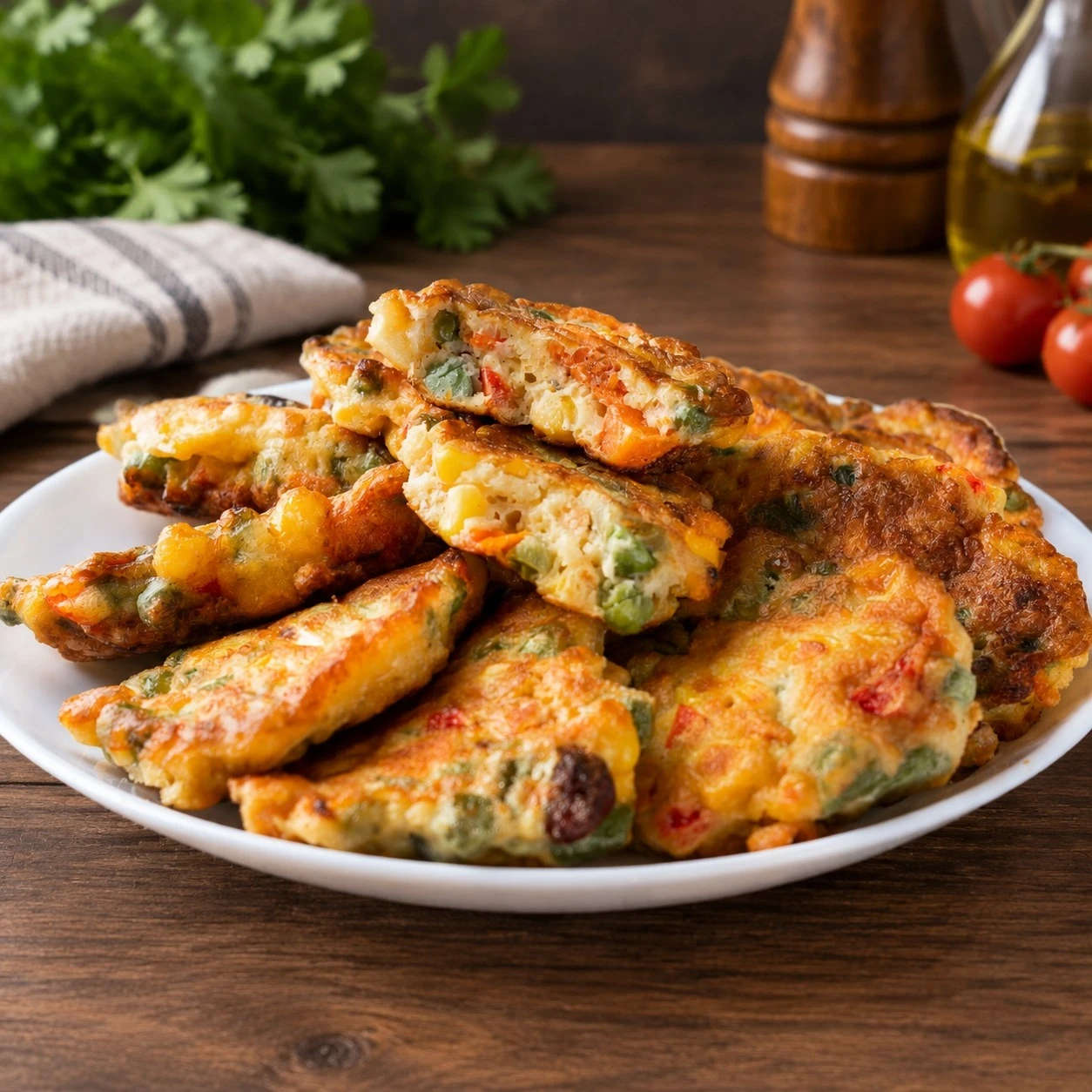 Лёгкие овощные оладьи