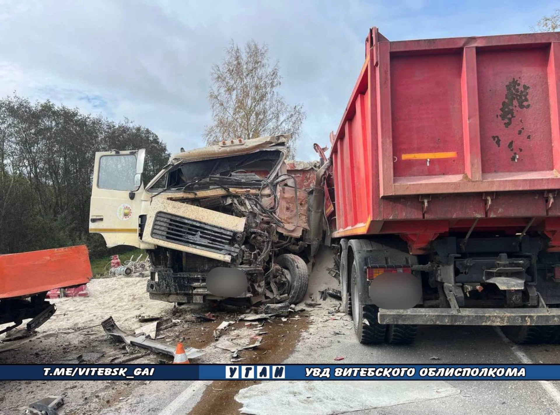 🚚В Миорском районе столкнулись два МАЗа — водители получили травмы