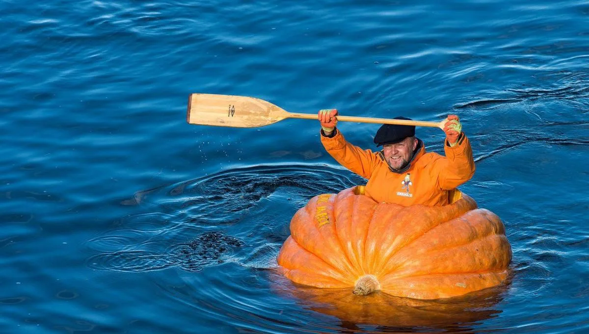 🎃Заплыв на гигантских тыквах пройдёт на Городской ферме ВДНХ.