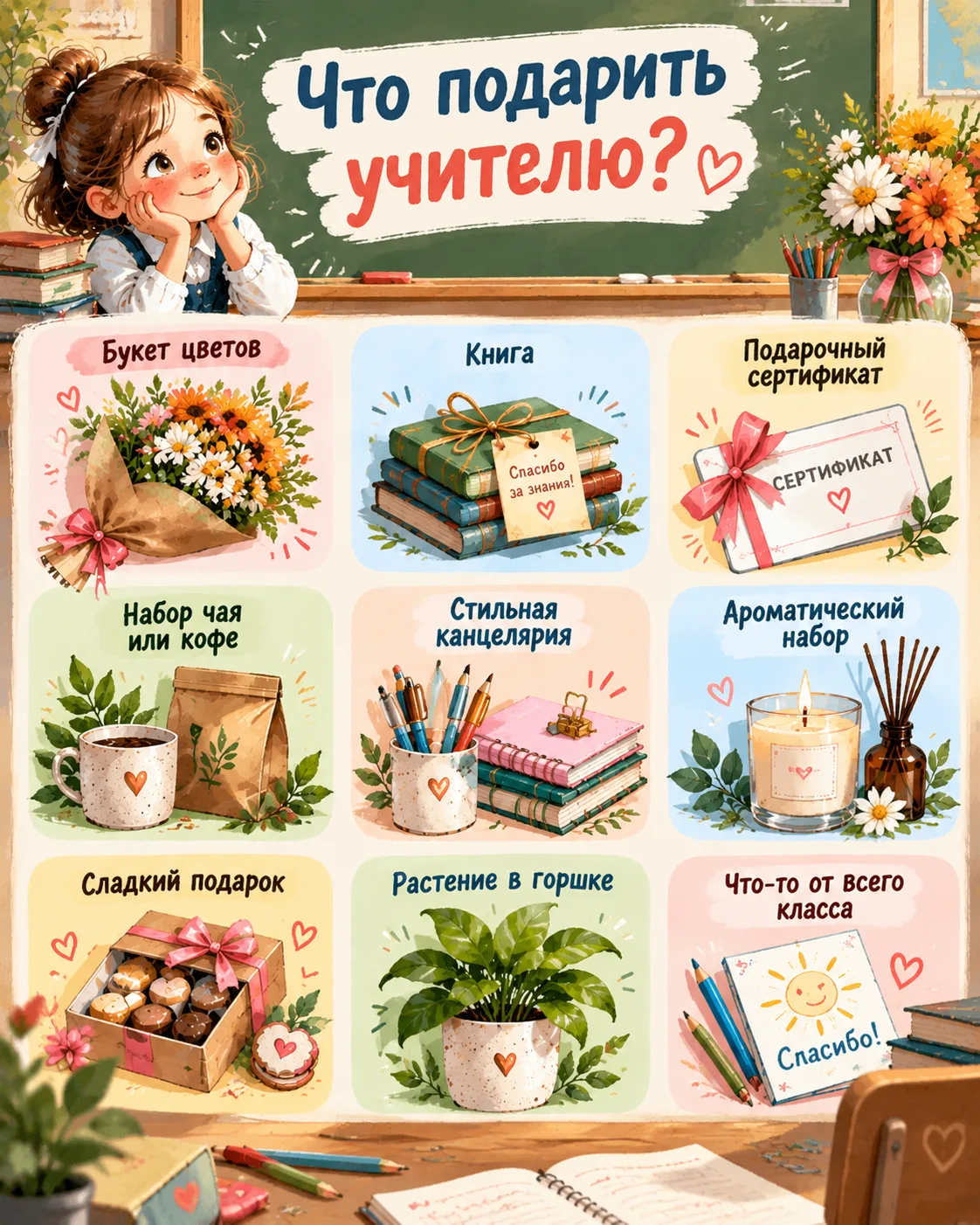 5 октября — День учителя: что подарить кроме цветов и конфет