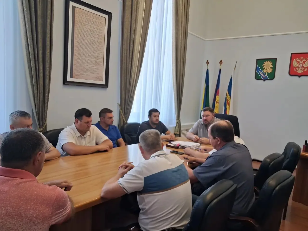 Сегодня в администрации города под председательством главы Ейска Дениса Квитовского про...