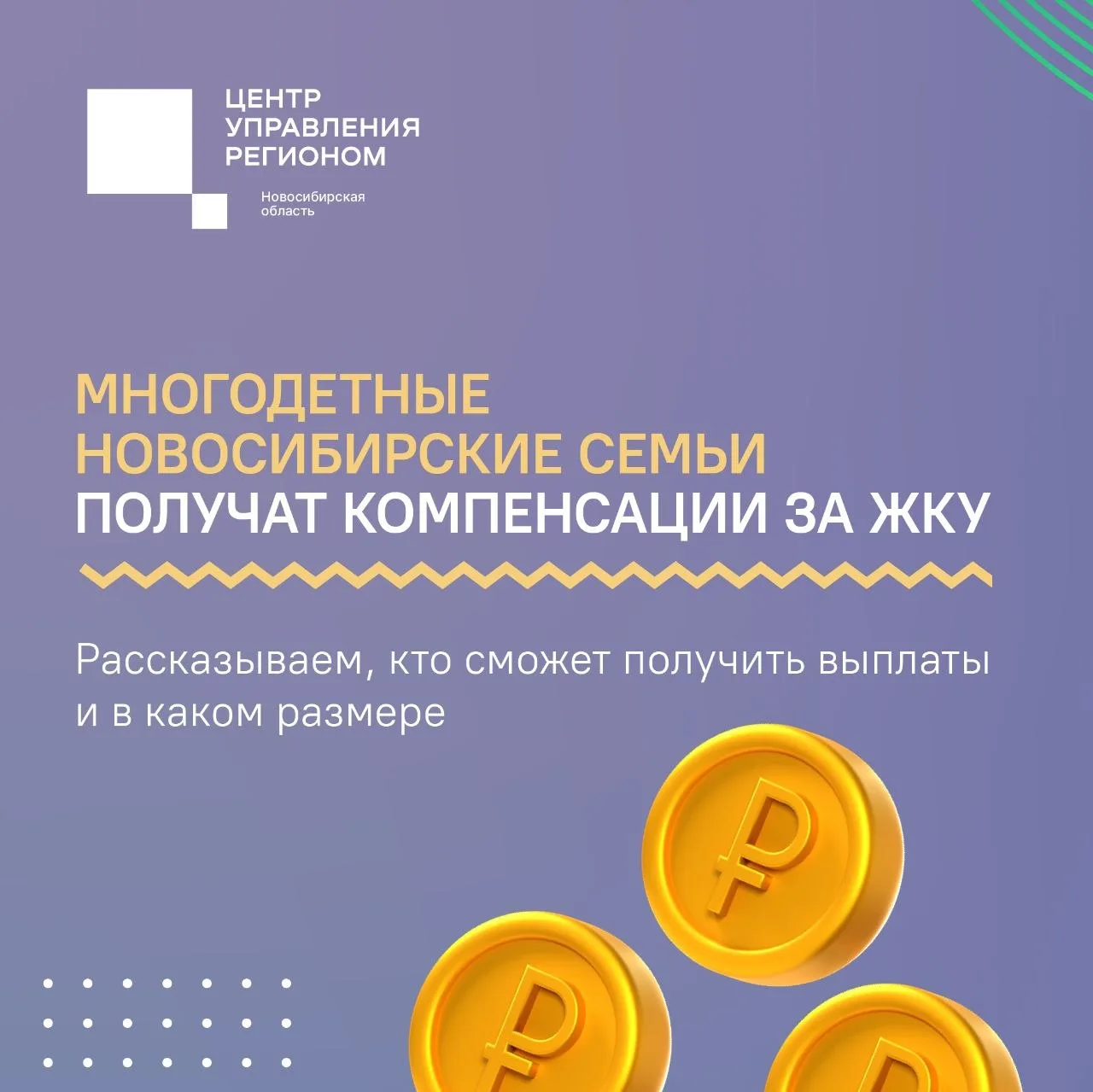 Многодетным семьям НСО компенсируют расходы на оплату жилищно-коммунальных услуг