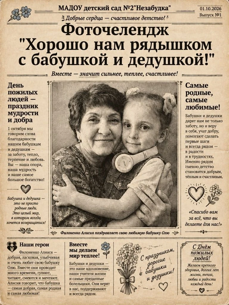 Бабушка рядышком с дедушкой