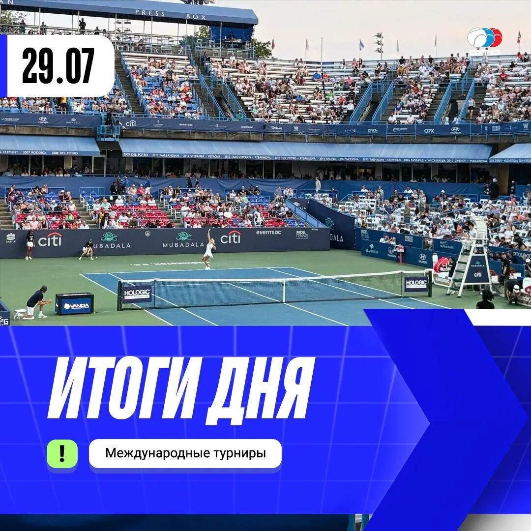 Очередной день на турнирах за океаном остался позади 🎾 

👏🏻 В Вашингтоне Людмила Самсонова победи