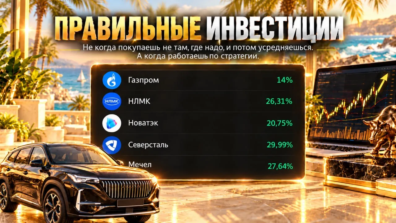 В скрине - мои текущие позиции, кстати, часть профита я вложила в авто и в свои путешес...