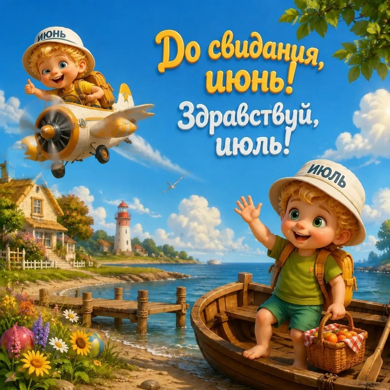 🌼 До свидания, июнь! Здравствуй, июль! ☀️
Вот и пролетел первый месяц лета — яркий, весёлый и напол