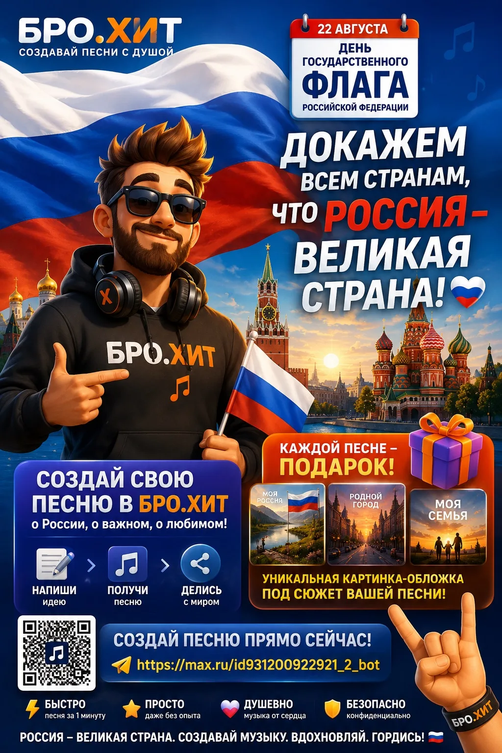 🇷🇺 День Государственного флага России — отличный повод показать любовь к своей стране...