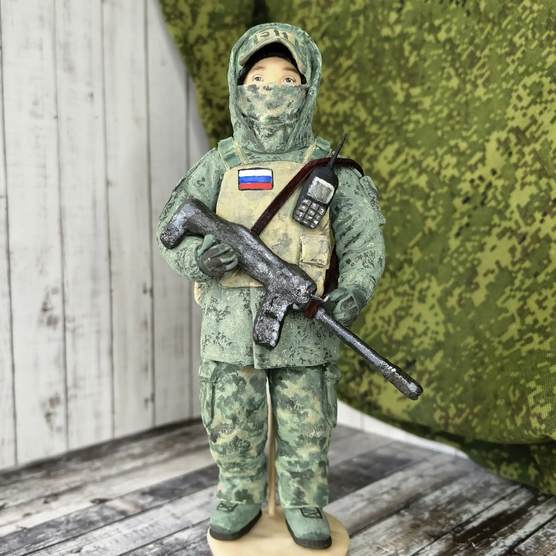 Ватные портретные  куклы "солдаты"