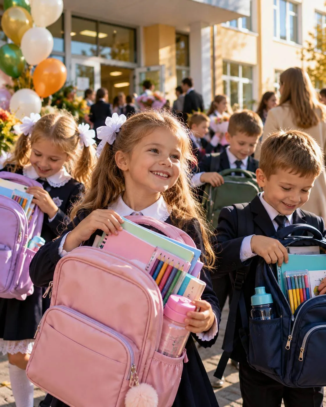 🎒 Петербург — первоклассникам подарили «Добрые рюкзачки»