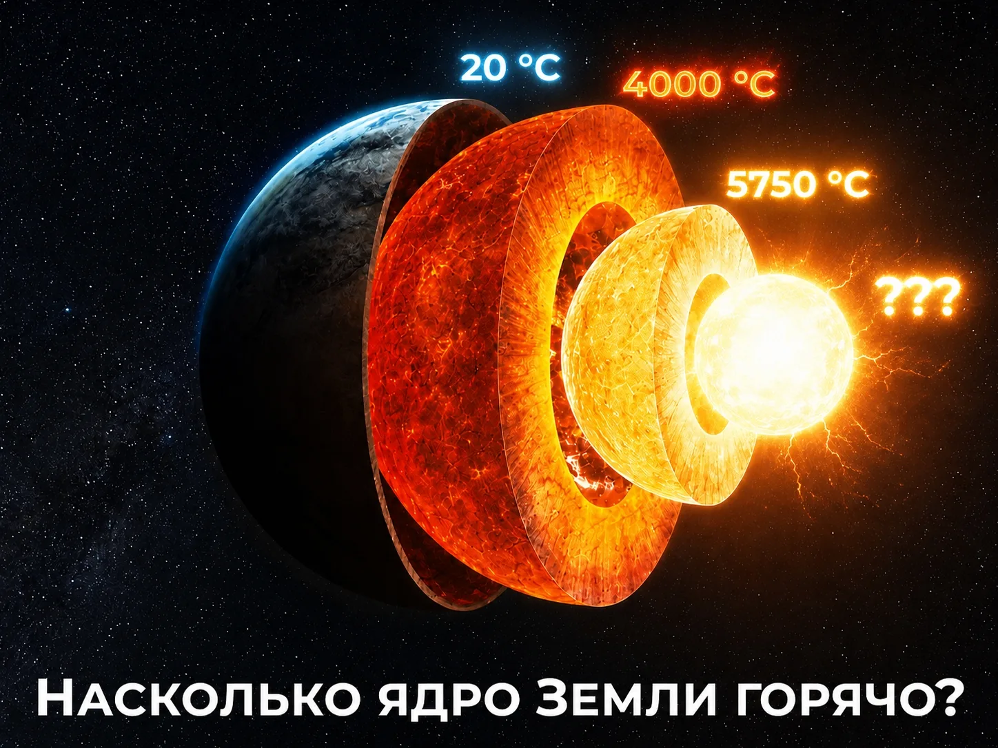 Ядро земли не холоднее Солнца
