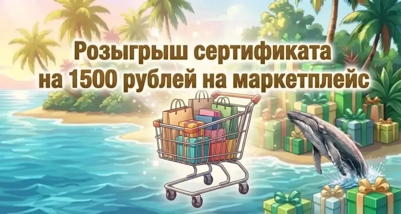 Розыгрыш сертификата на 1500 на Ozon, WB, Яндекс.Маркет или ЗЯ