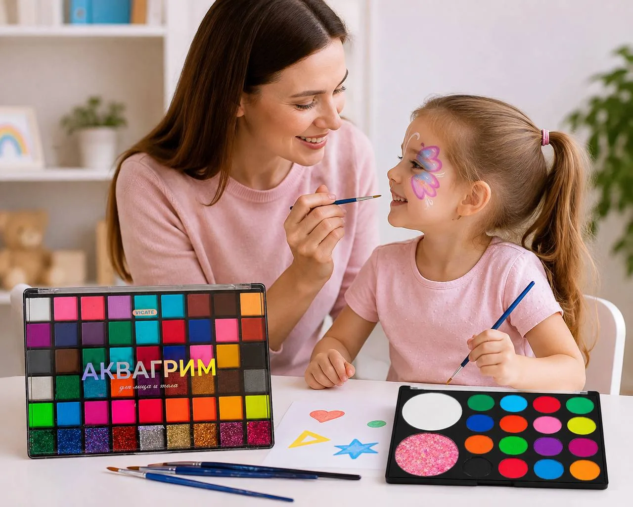 Аквагрим как способ подружить ребёнка с новыми цветами и формами 🎨