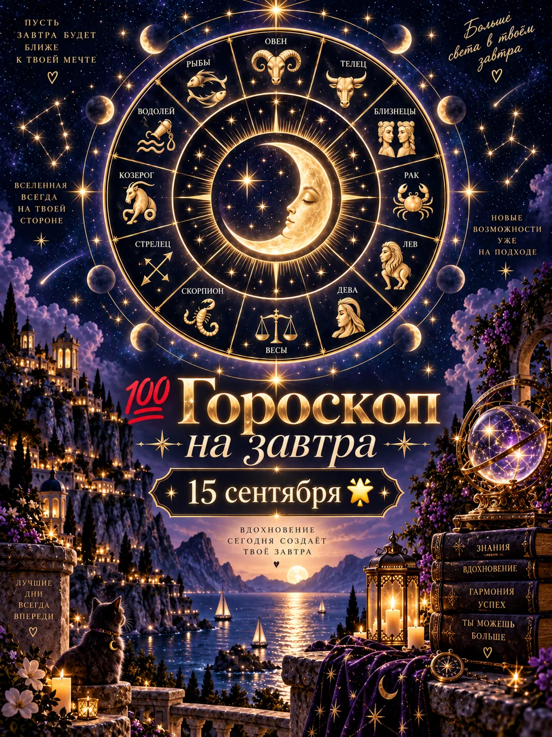 💯 Гороскоп на завтра 15 сентября 🌟