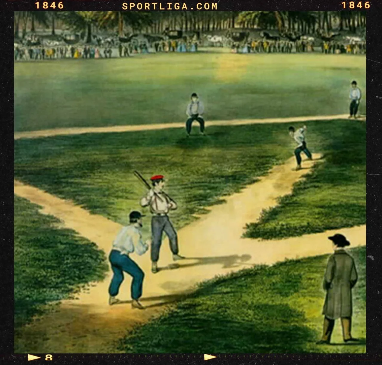 Ровно 180 лет назад состоялась первая игра в бейсбол ⚾️ 

19 июня 1846 года вгороде Хобокен (штат Нь
