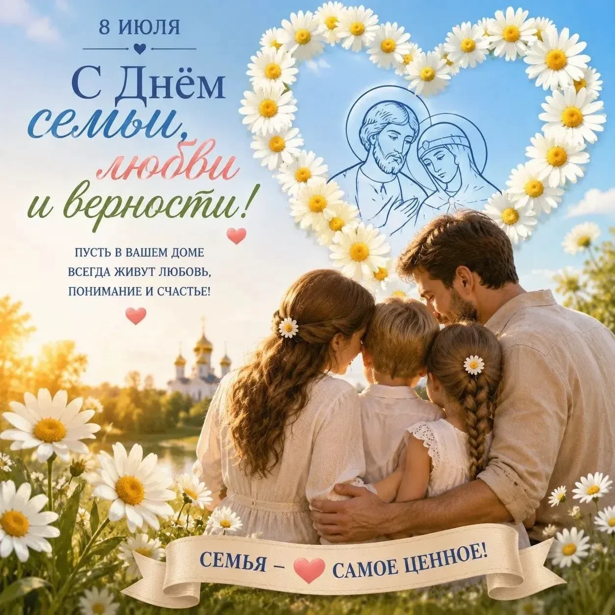 С Днем семьи, любви и верности 💘

Пусть в ваших домах царит тепло и уют, а в сердцах — любовь и пон