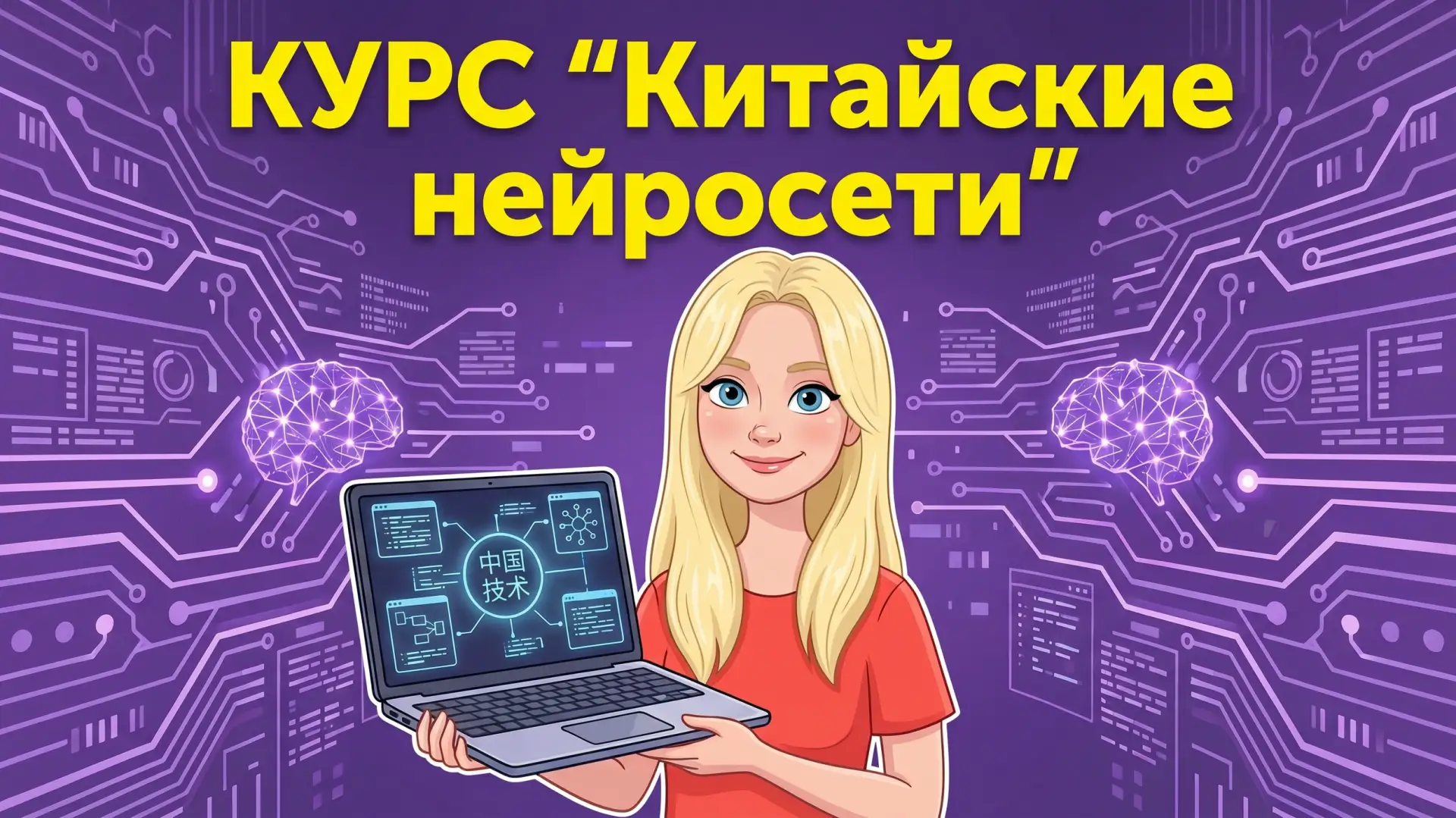 Китайские нейросети работают в России без ограничений, поэтому я создала такой курс для своего закры