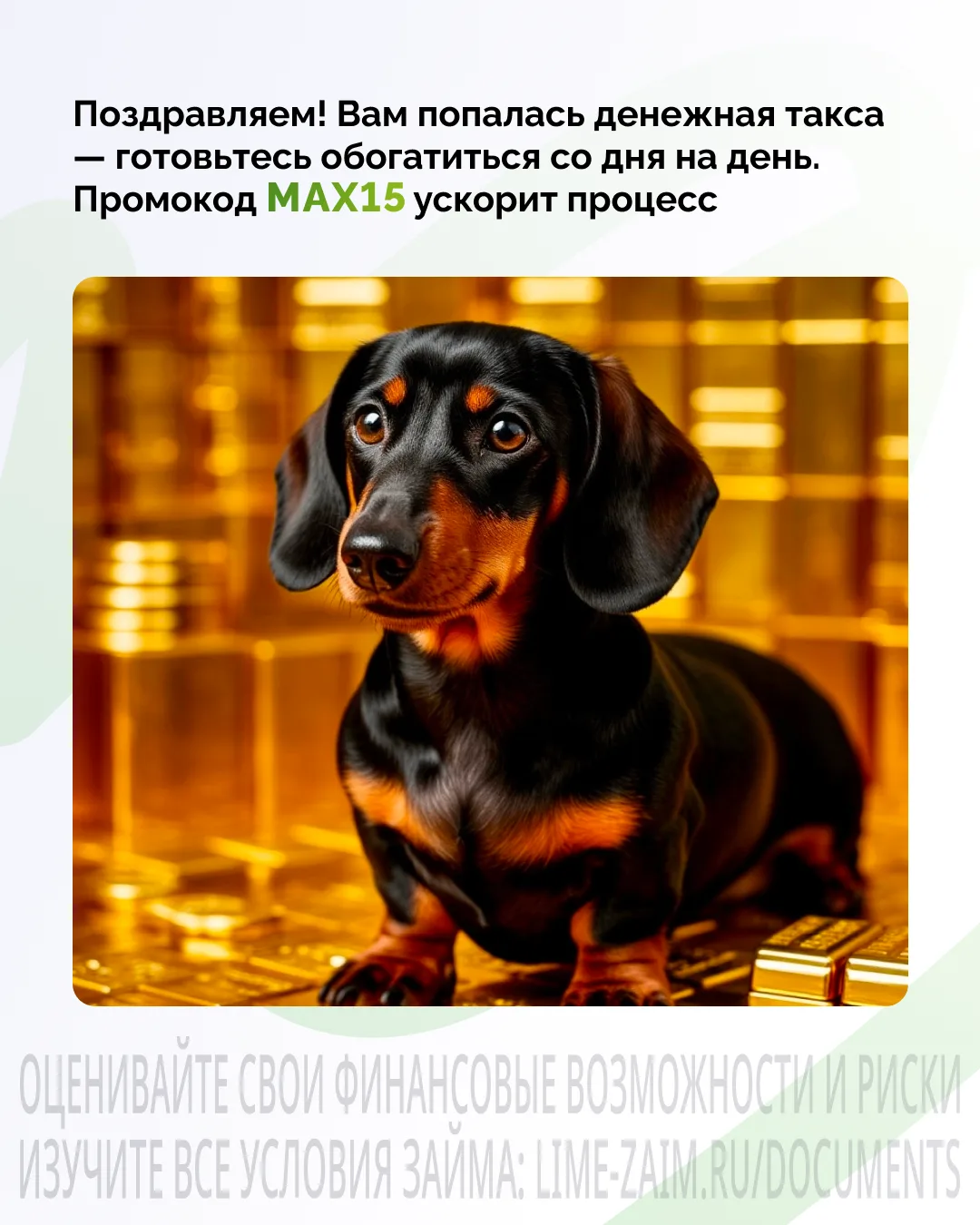 Успевайте активировать промокод MAX15! −15% на займы до 70 000 ₽