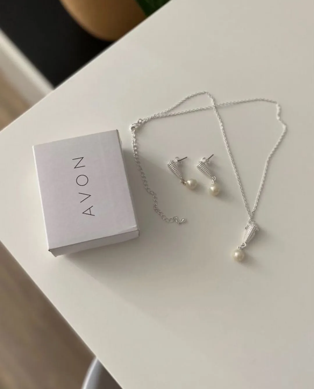 Посеребряный комплект Avon