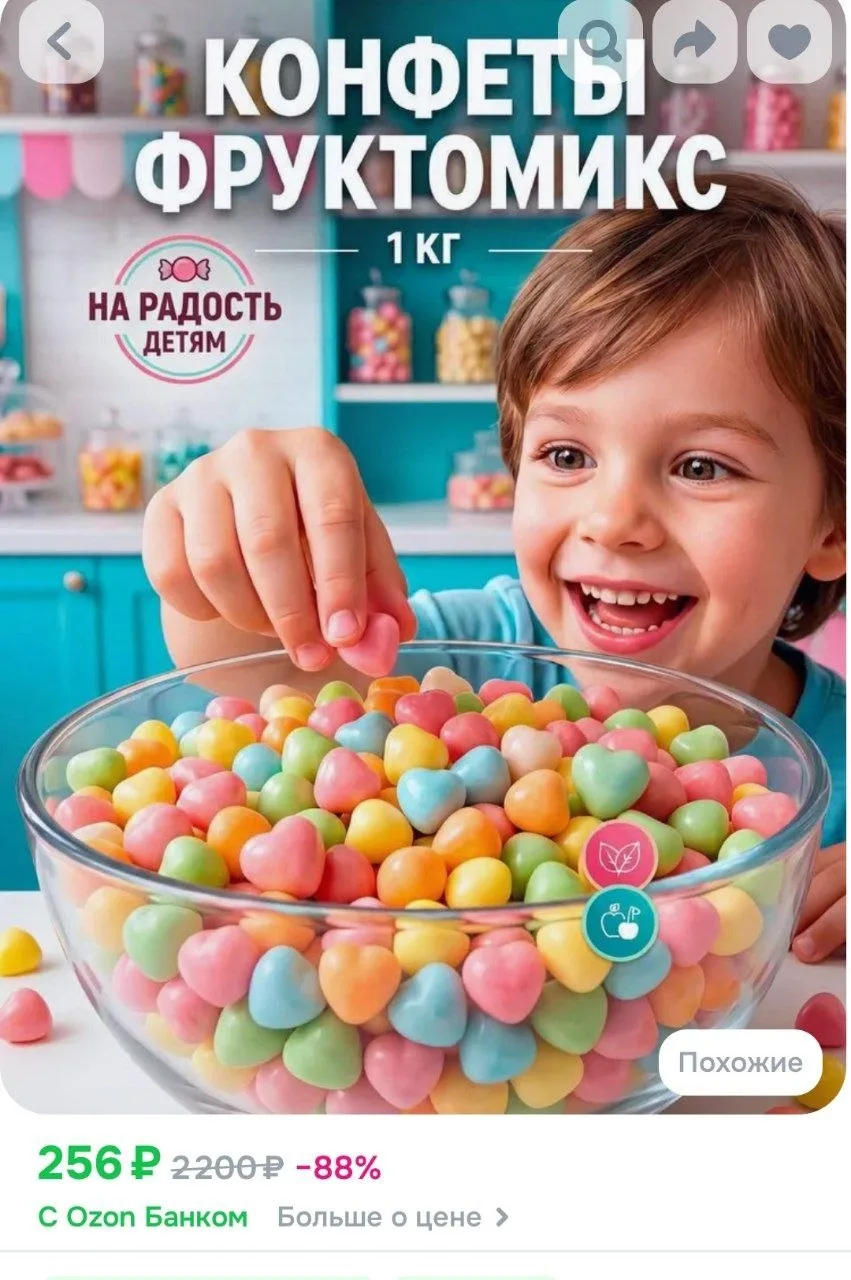 Жевательные конфеты мармелад 1 кг Мега Зубчики