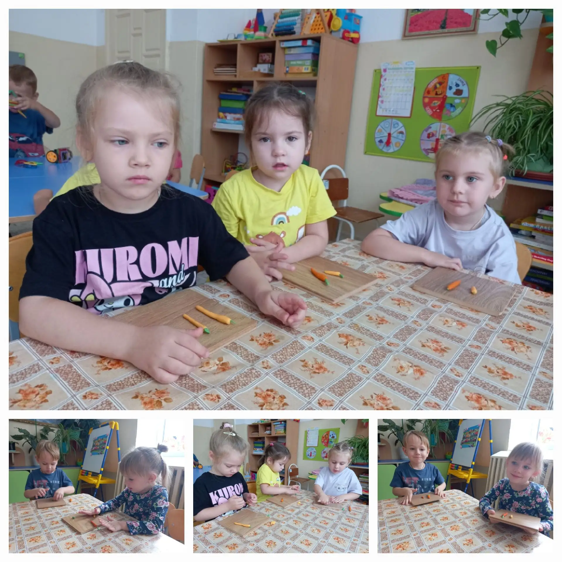 Творческие занятия- самые любимые для ребят. Малыши одновременно наслаждаются работой с...
