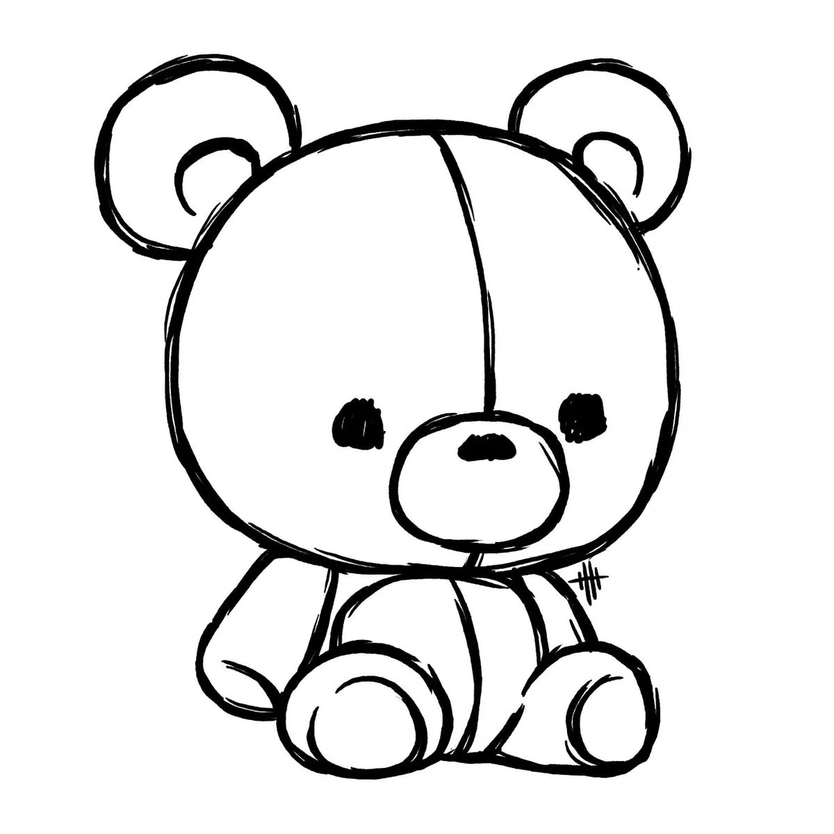 Идея для рисунка милого мишки