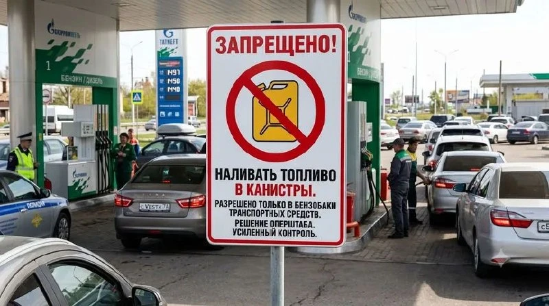 В Хабаровске на части АЗС запретили наливать бензин в канистры.