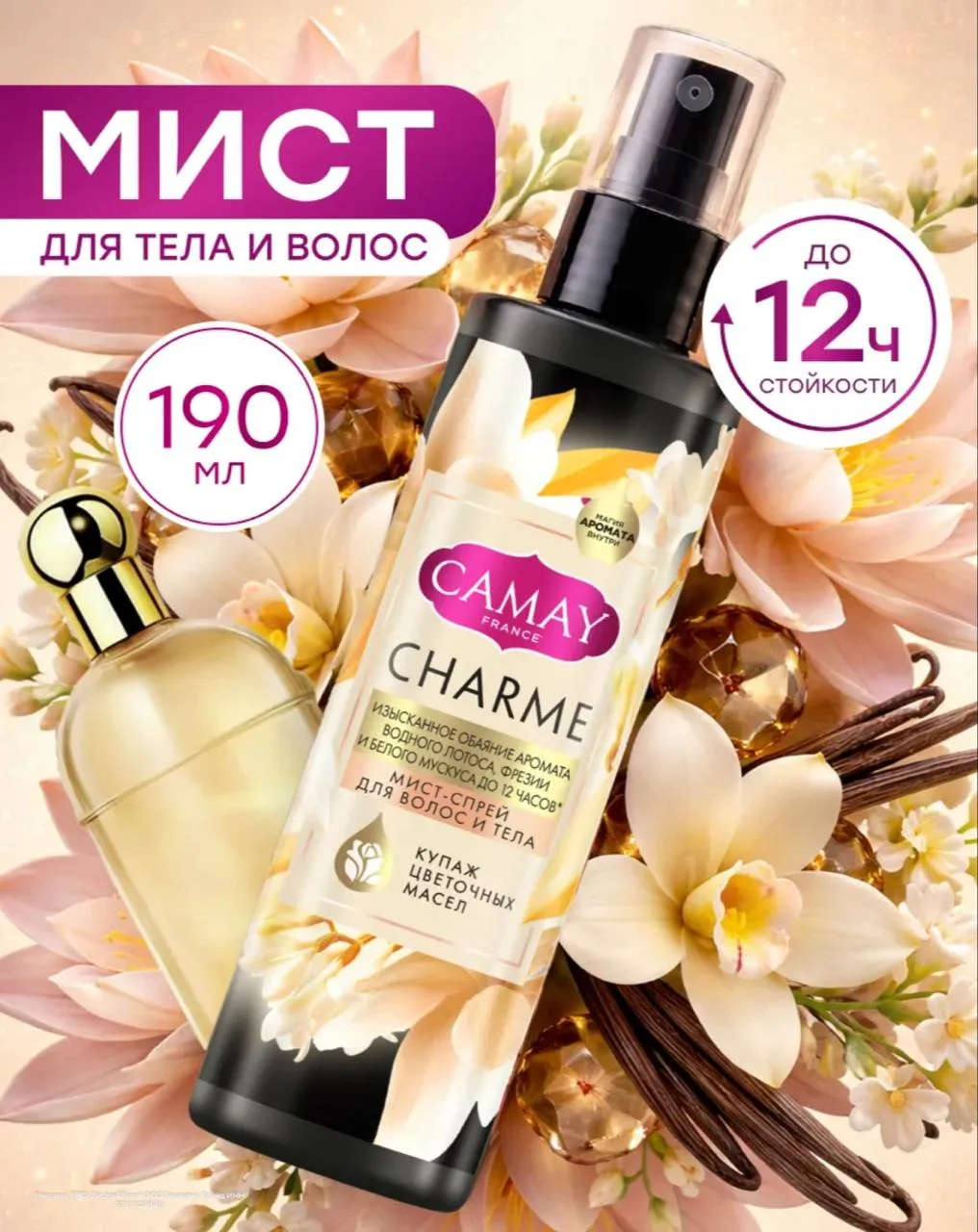 🤍Camay Мист для тела и волос парфюмированный