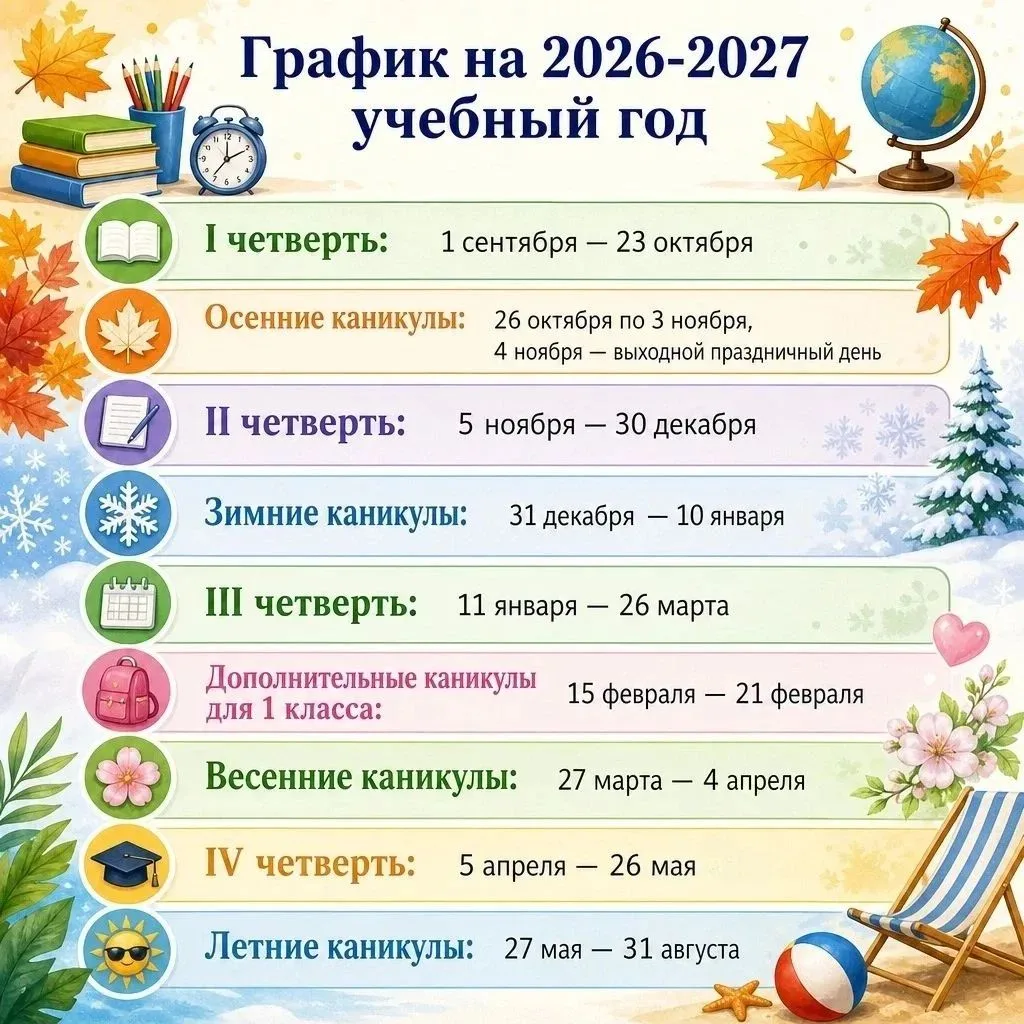 🗓️ Дорогие ребята, уважаемые родители!