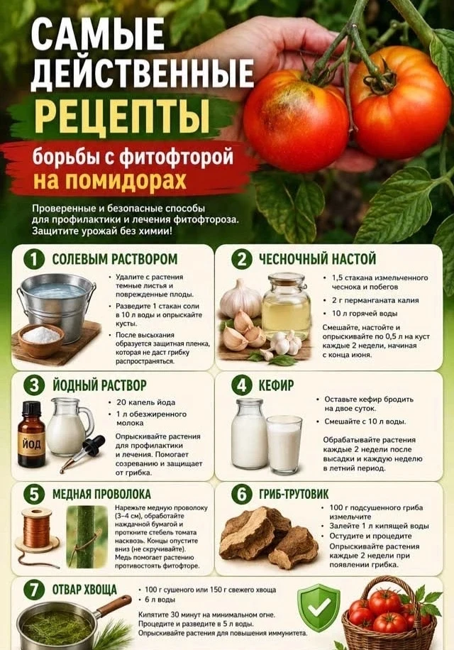 🍅 Фитофтора на томатах: спасаем урожай народными методами!