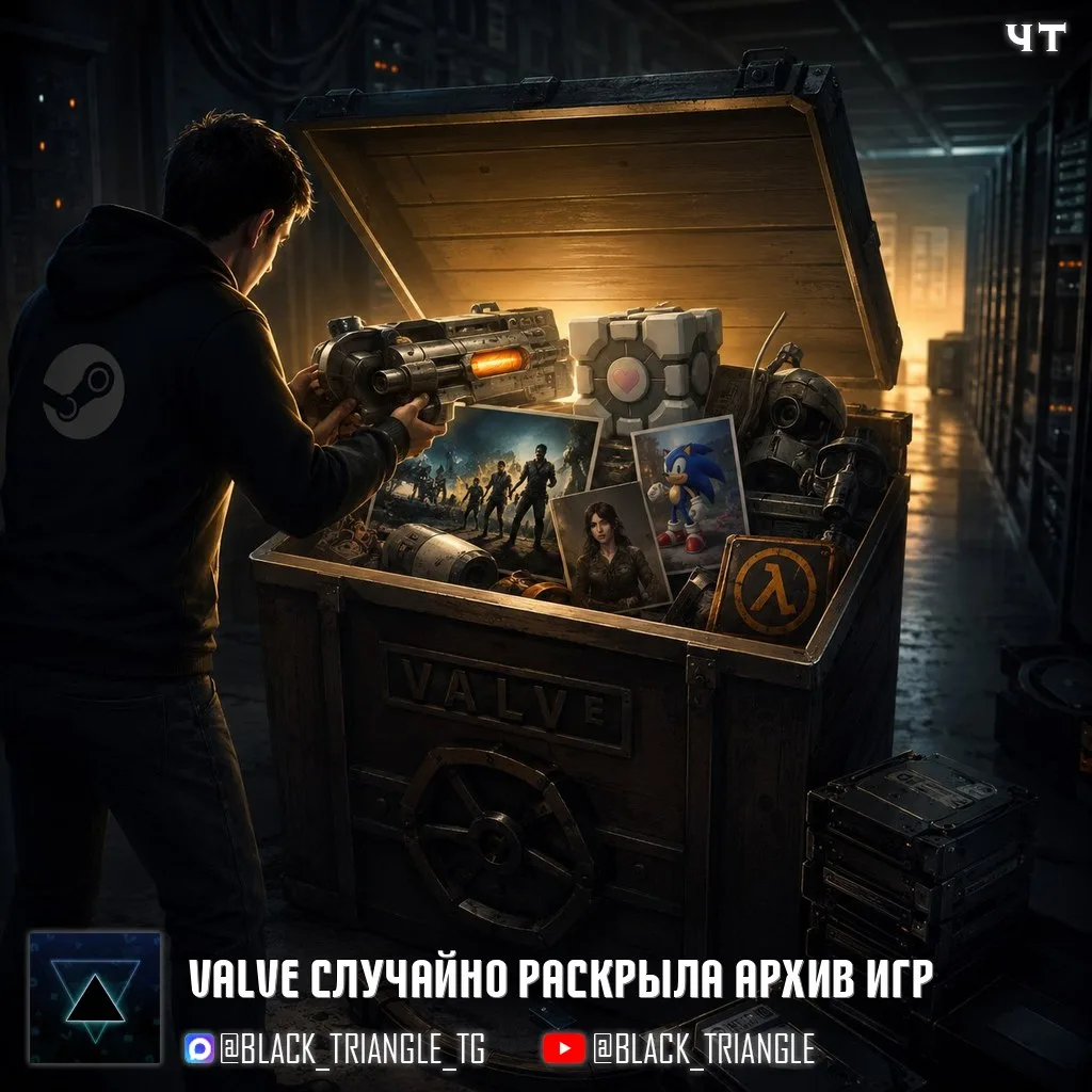 ☝🏻Valve случайно раздала 12 терабайт своих невыпущенных игр