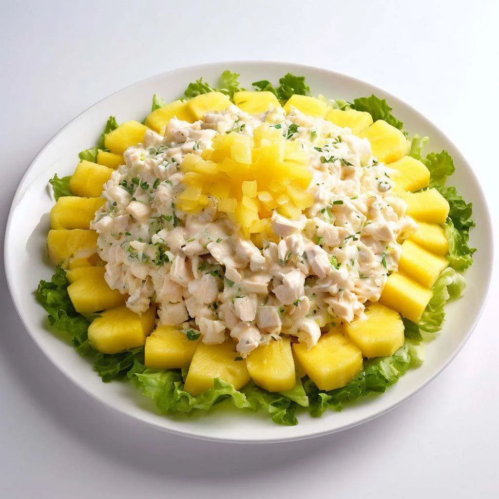 Салат «Нежность» с курицей и ананасами