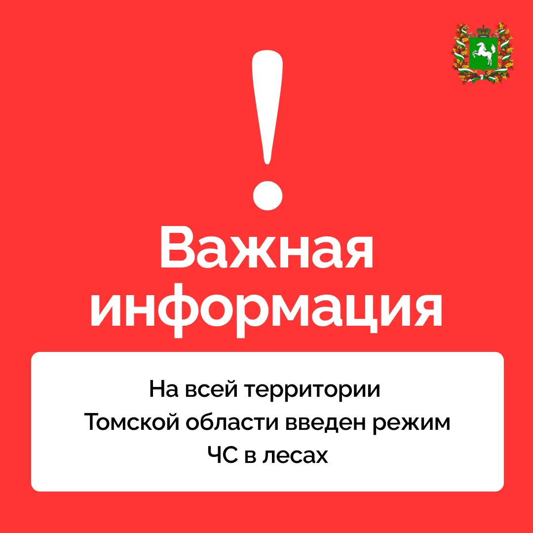 В Томской области действует режим чрезвычайной ситуации в лесах
