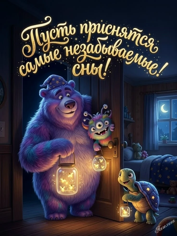 Доброй ночи, полной сказочных снов! ✨🌙