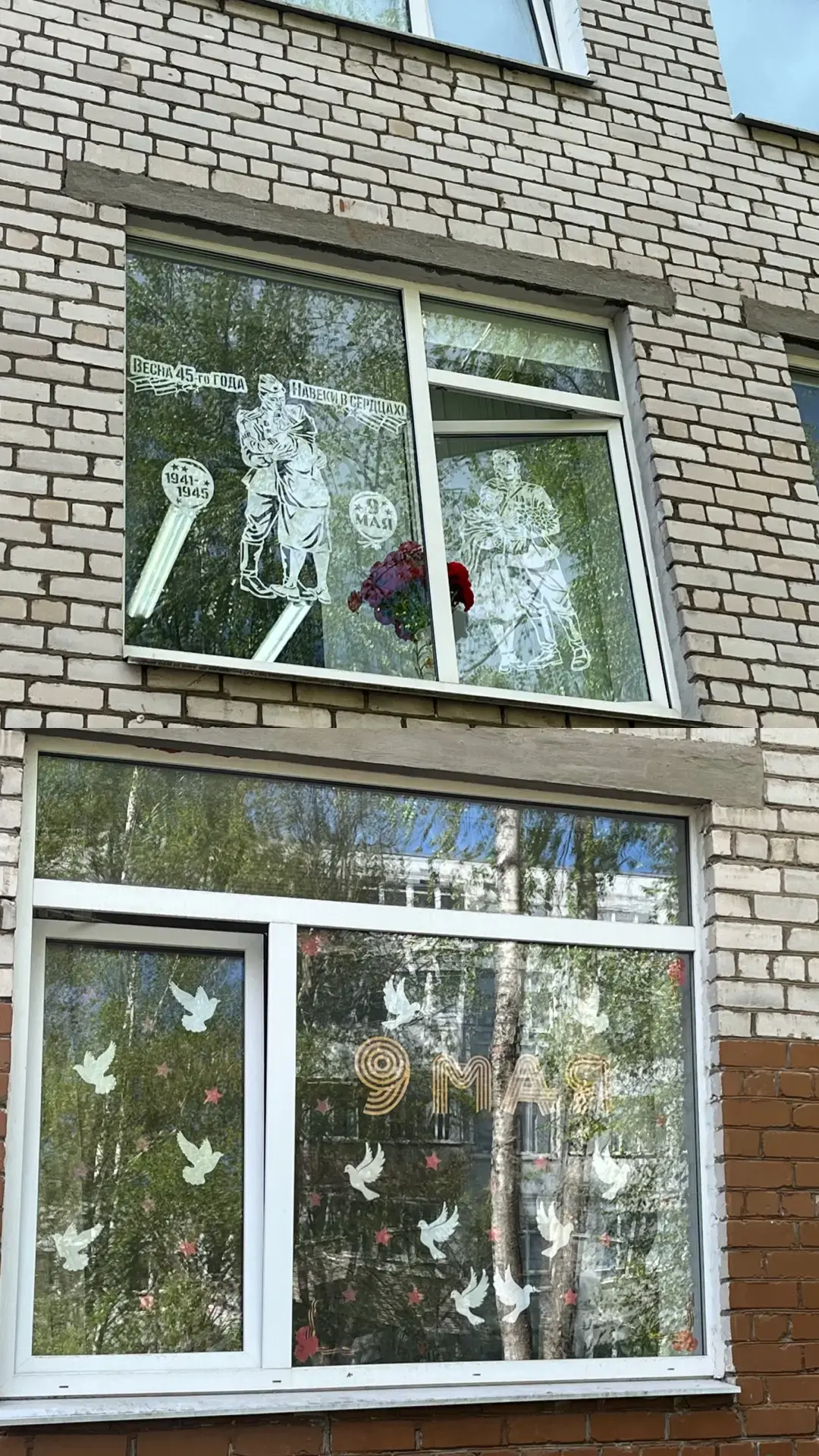 Окна лицея стали холстами памяти: в преддверии Дня Победы учебное заведение присоединилось к Всеросс