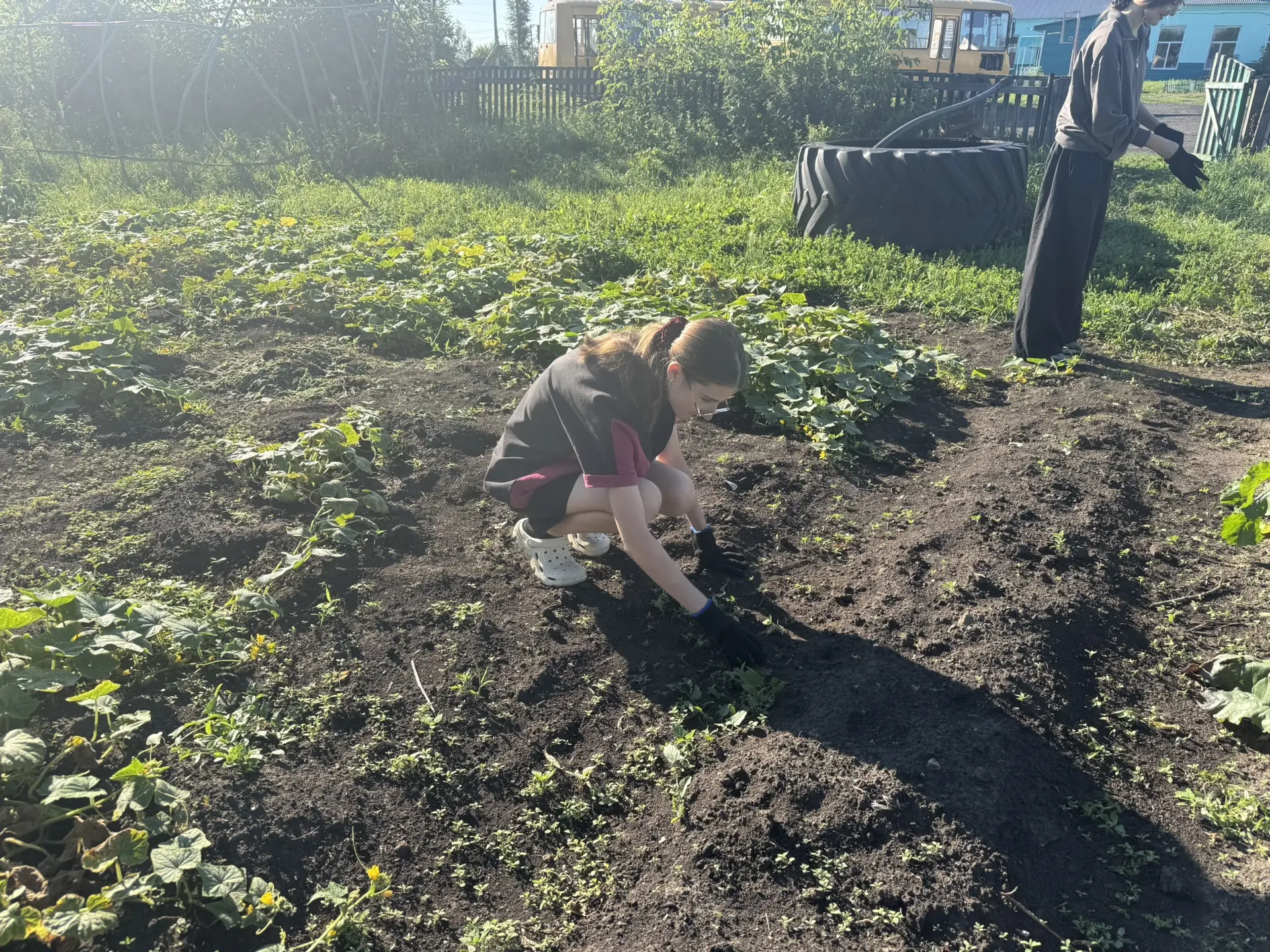 🍃 На пришкольном участке кипит работа: продолжается трудовая практика! 🌱🌿