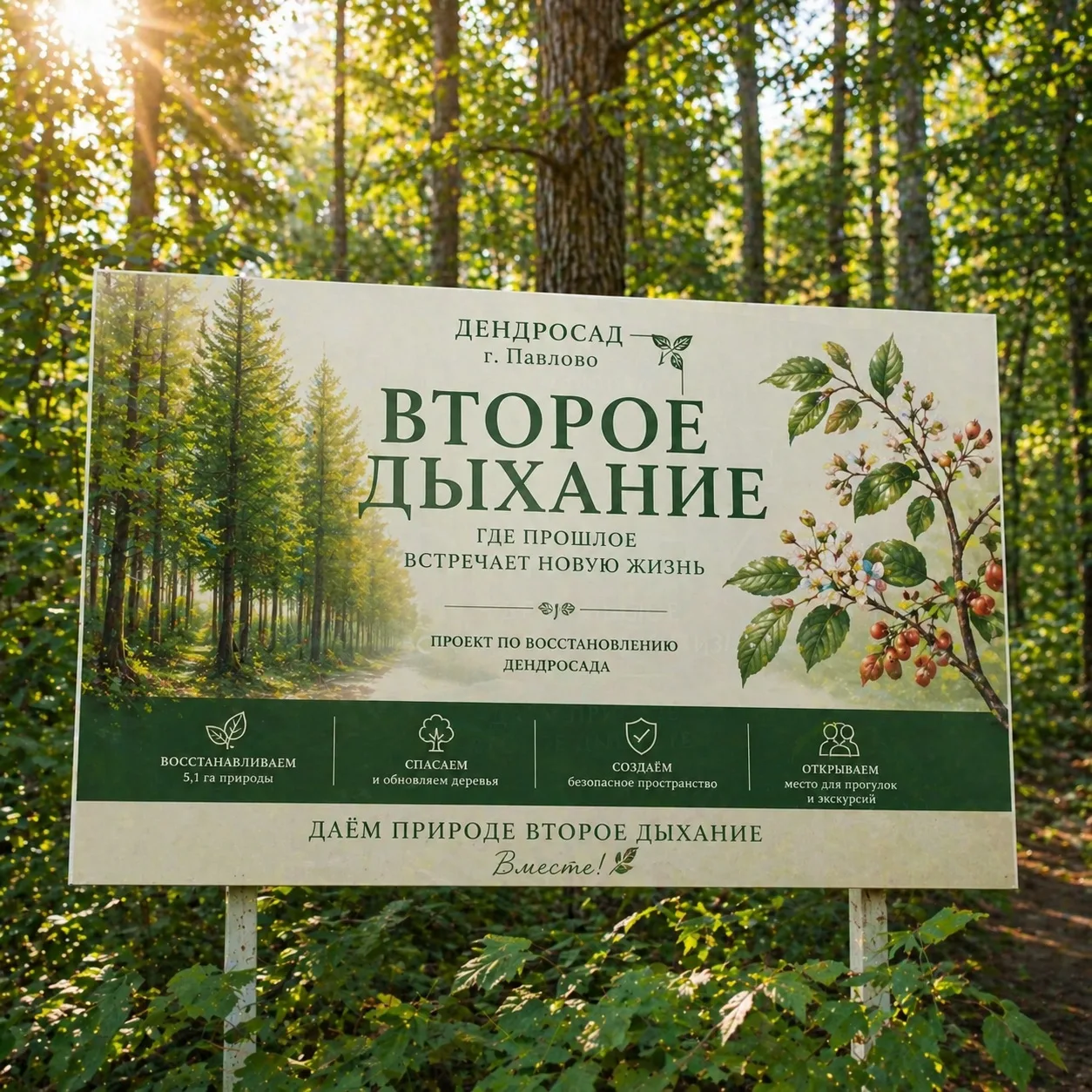 Проект «Дендросад» второе дыхание! Сегодня обучающиеся 8а класса стали волонтерами и ча...