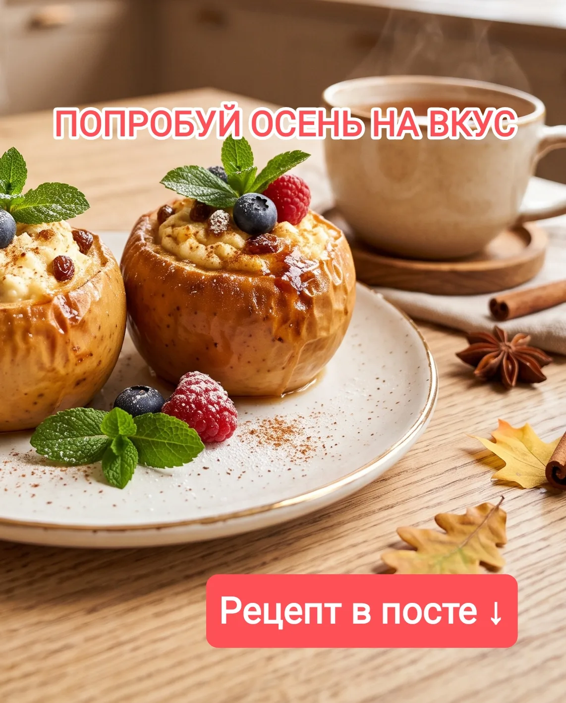 🍎 ЯБЛОЧНЫЕ ГНЁЗДА: ОСЕННИЙ ДЕСЕРТ С СЮРПРИЗОМ