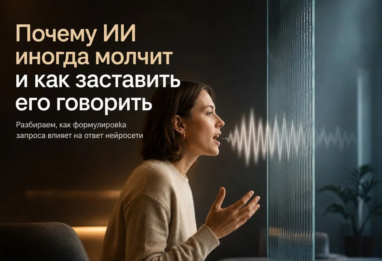 Ты пишешь ИИ простой вопрос — а он молчит. Или вежливо: «Извините, не могу это обсудить...
