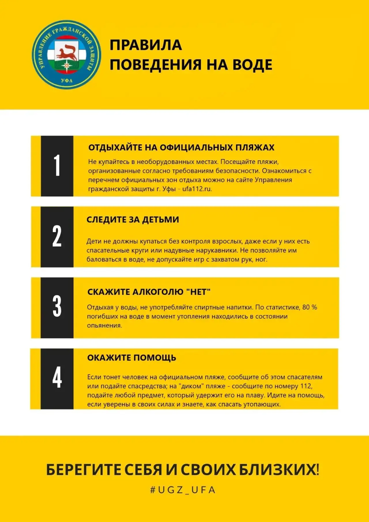 Правила поведения на воде❗️