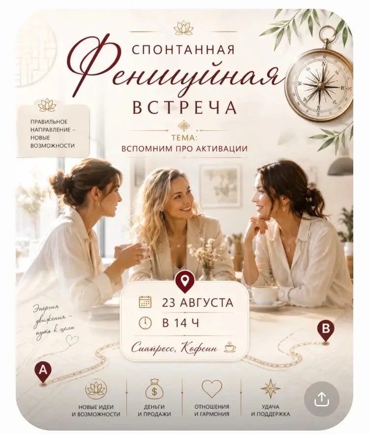 Поступил запрос на феншуйную встречу, поговорим про активации вспомним, что к чему