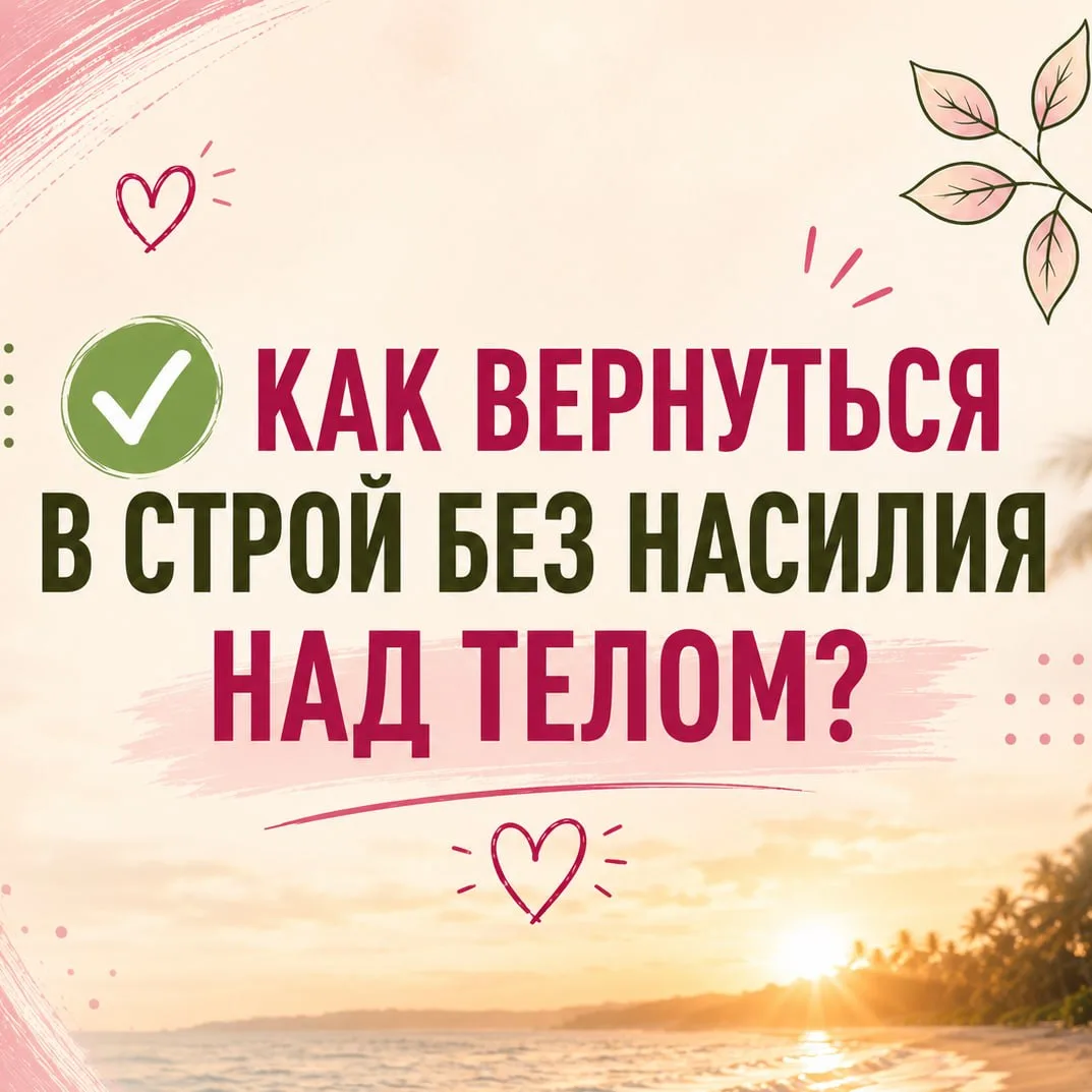 ✔️ КАК ВЕРНУТЬСЯ В СТРОЙ БЕЗ НАСИЛИЯ НАД ТЕЛОМ?