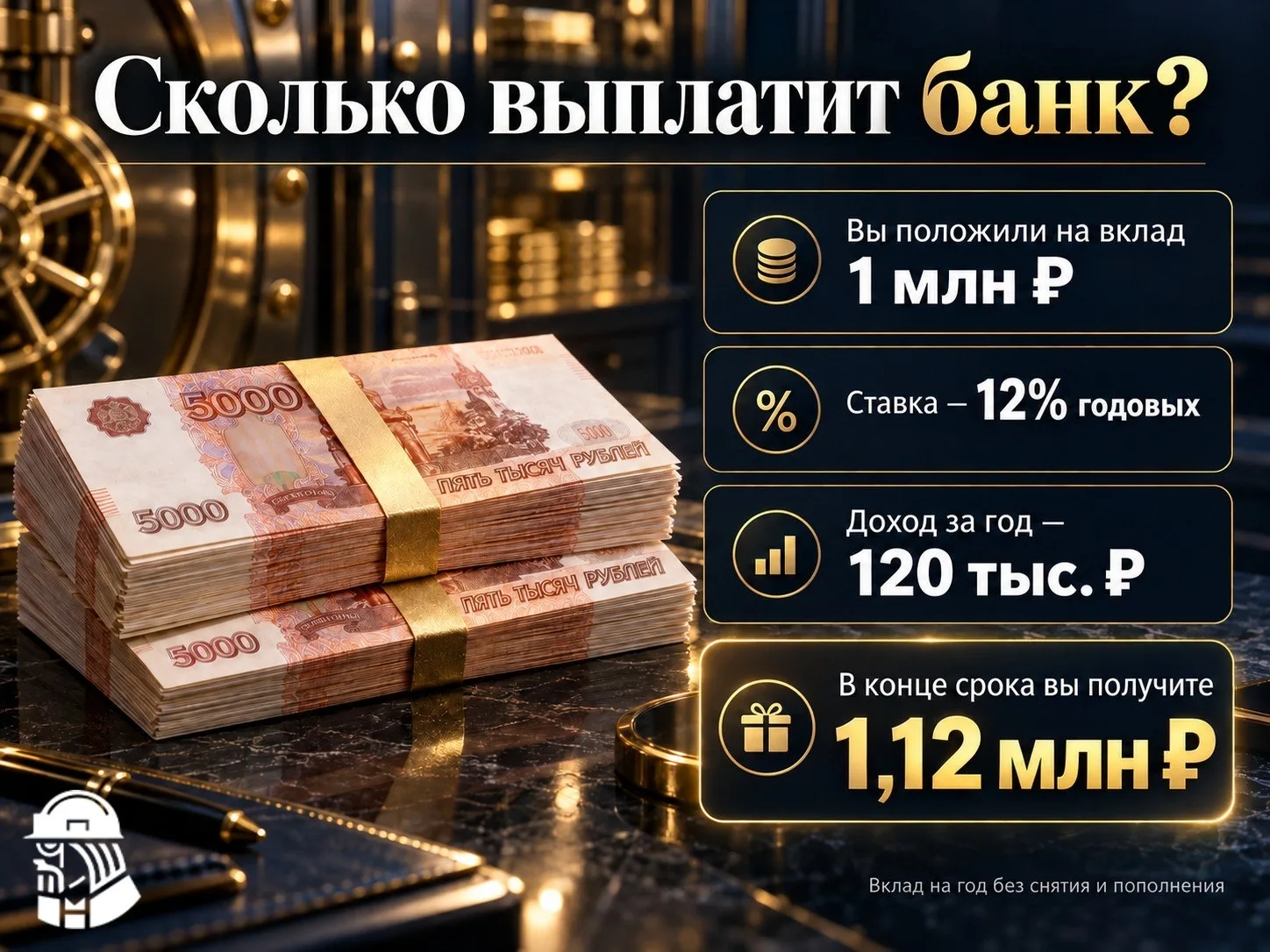 Заработать на вкладе становится сложнее: сколько принесёт 1 000 000 ₽ за год