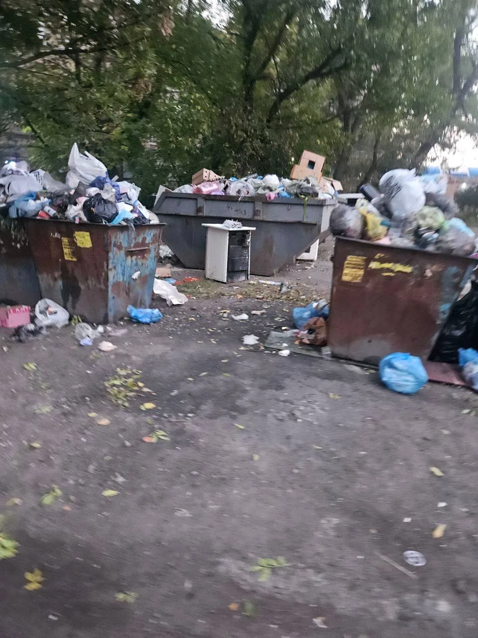 В центре Макеевки на улице Московской жалуются на вывоз мусора