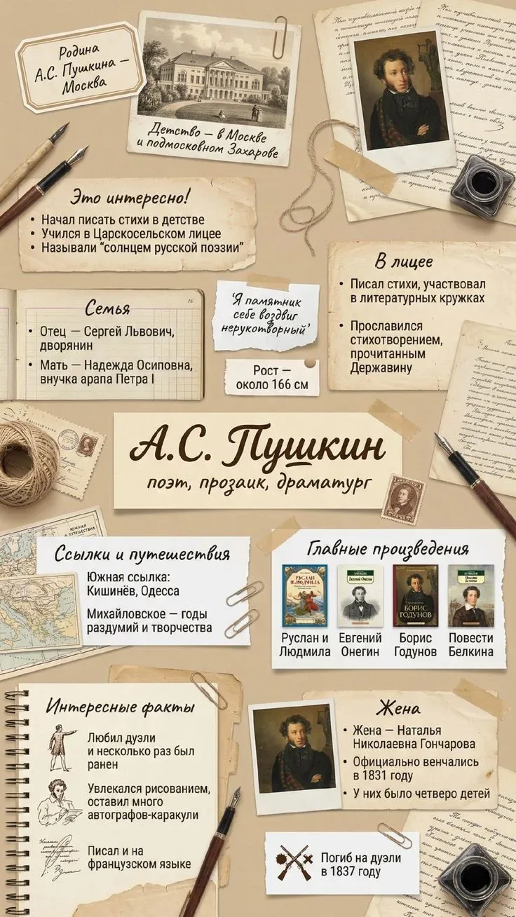 🎉 День Рождения Александра Сергеевича Пушкина.