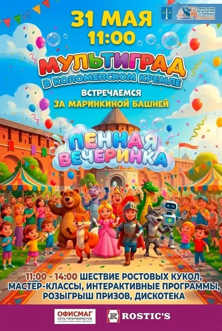 На этих выходных в Коломне есть куда пойти всей семьей - и бесплатно 🎉