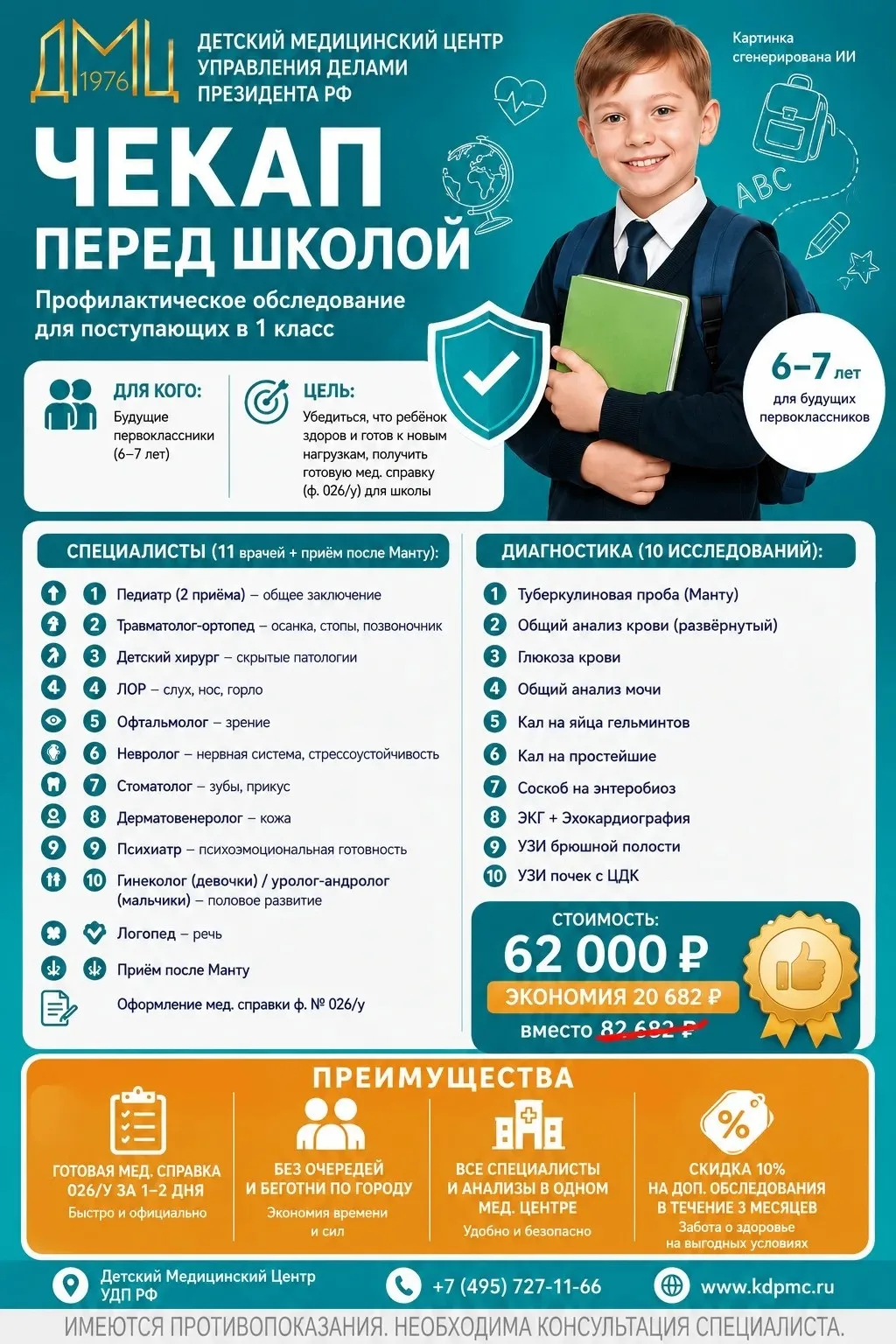 🏫 Чекап перед школой и детским садом